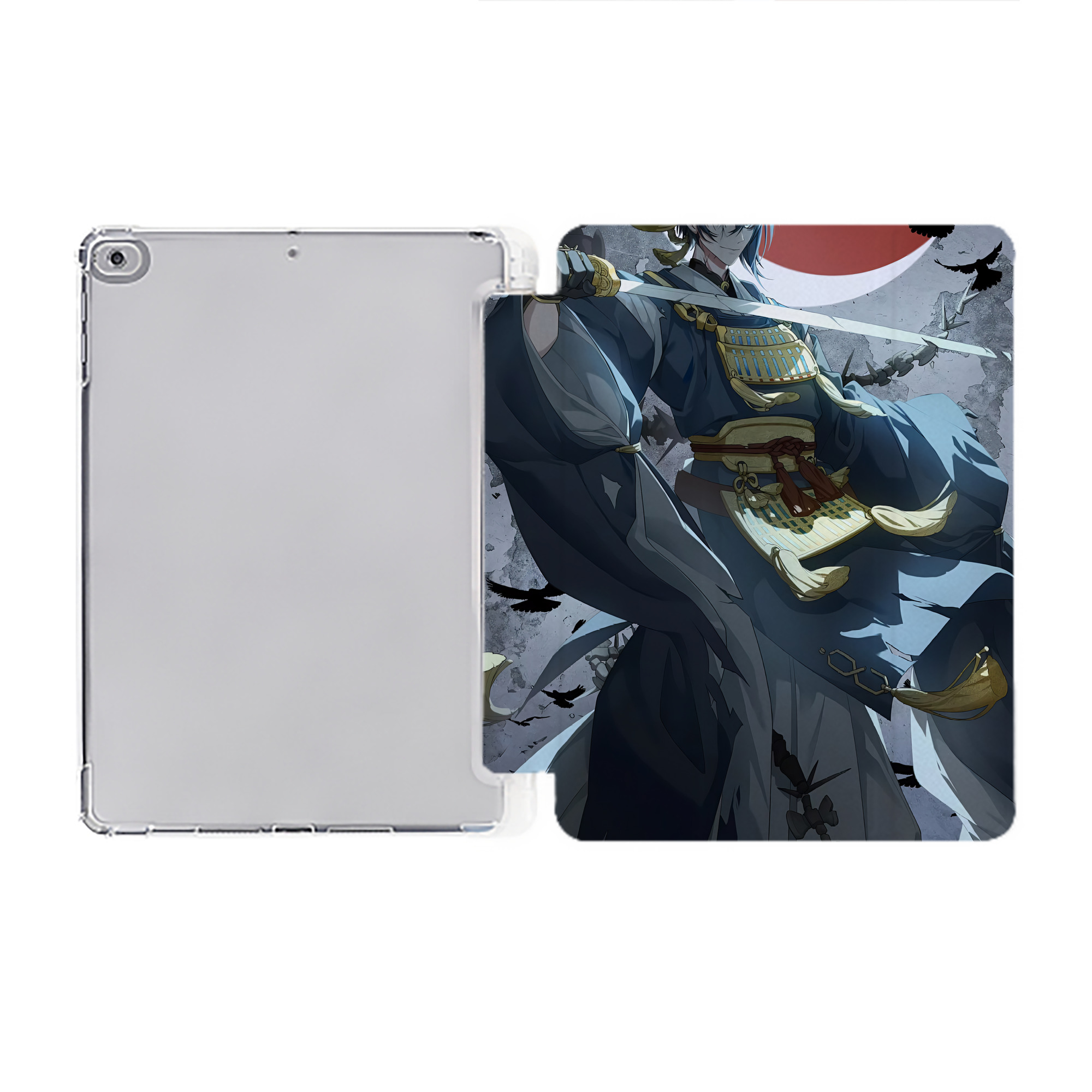 （画像用） 刀剣乱舞 Touken Ranbu IPad ケース ペン収納付き 三つ折りスタンド PUレザー×シリコン 対応機種9.5/10.5/10.9インチ